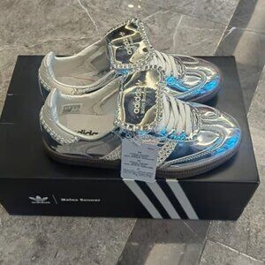 Adidas Wales Bonner X Samba silver metallic sneakers